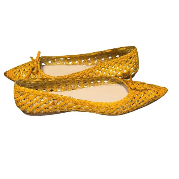 Authentic PRADA Calzature Donna woven leather slip-on pointed toe flats - Picture 4 of 8